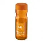 Promotional H2O Active Base Screw Cap Bottle in orange with orange lid and printed logo