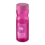 Promotional H2O Active Base Screw Cap Bottle in pink with pink lid and printed logo