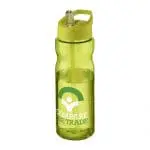 Promotional H2O Active Base Spout Lid Bottle in light green with light green lid and printed logo