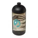 Printed H2O Active Bop Dome Lid Bottle 500ml in grey with black lid and printed logo