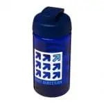 Promotional H2O Active Bop Flip Lid Bottle 500ml in blue with blue lid and printed logo