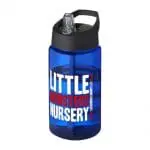 Customised H2O Active Bop Spout Lid Bottle 500ml in blue with black lid and printed logo