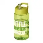 Printed H2O Active Bop Spout Lid Bottle 500ml in light green with light green lid and printed logo