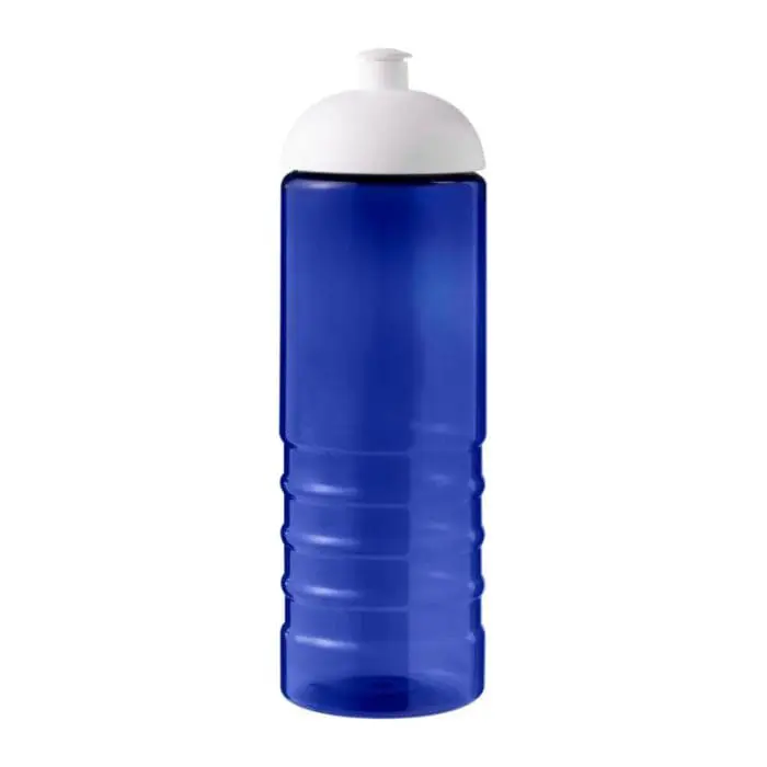 Branded Eco Treble Dome Lid Bottle 750ml in blue with white lid and printed logo or design