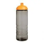 Promotional Eco Treble Dome Lid Bottle 750ml in grey with orange lid and printed logo or design