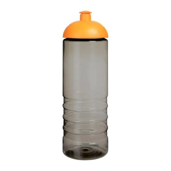 Promotional Eco Treble Dome Lid Bottle 750ml in grey with orange lid and printed logo or design