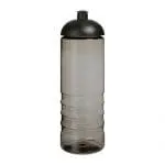 Promotional Eco Treble Dome Lid Bottle 750ml in grey with black lid and printed logo or design