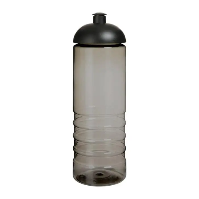 Promotional Eco Treble Dome Lid Bottle 750ml in grey with black lid and printed logo or design