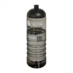 Personalised Eco Treble Dome Lid Bottle 750ml in grey with black lid and printed logo or design