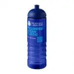 Branded Eco Treble Dome Lid Bottle 750ml in blue with blue lid and printed logo or design