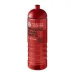 Branded Eco Treble Dome Lid Bottle 750ml in red with red lid and printed logo or design