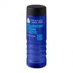 Promotional H2O Active Eco Treble Screw Lid Bottle 750ml in blue with black lid and printed logo