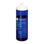 Personalised Eco Vibe Dome Lid Bottle 850ml in blue with white lid and printed logo or design