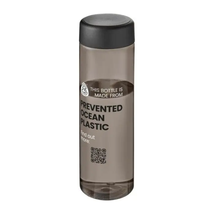 Promotional H2O Active Eco Vibe Screw Lid Bottle 850ml in grey with black lid and printed logo