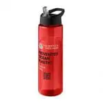 Branded Eco Vibe Spout Lid Bottle 850ml in red with black lid and printed with your logo or design