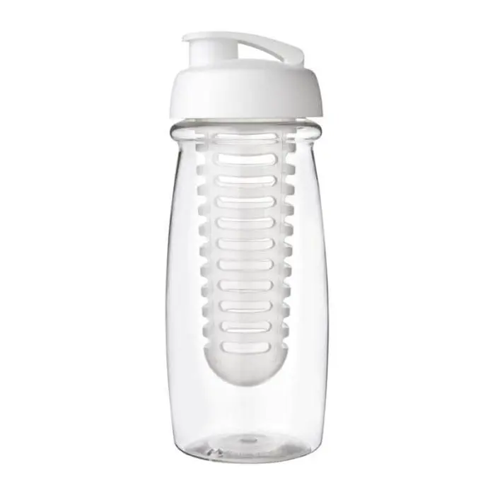 Branded H2O Active Pulse Flip Lid Infuser Bottle 600ml in a variety of colours and printed logo