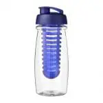 Branded H2O Active Pulse Flip Lid Infuser Bottle 600ml in a variety of colours and printed logo