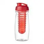 Branded H2O Active Pulse Flip Lid Infuser Bottle 600ml in a variety of colours with printed logo