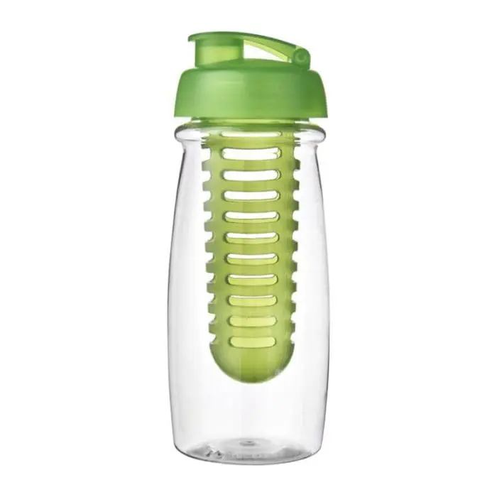 Branded H2O Active Pulse Flip Lid Infuser Bottle 600ml in a variety of colours with printed logo