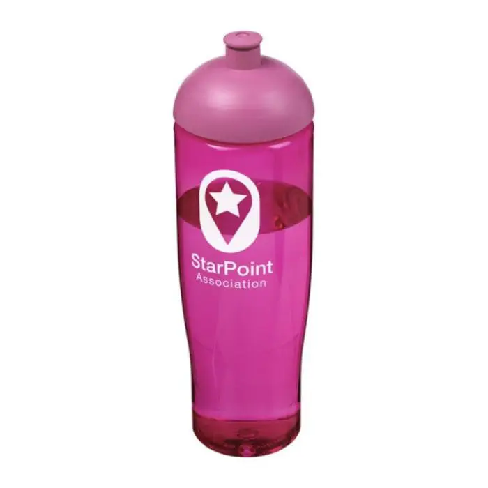 Printed H2O Active Tempo Lid Bottle 700ml in pink with pink lid and printed logo