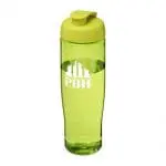 Branded H2O Active Tempo Flip Lid Bottle in light green with light green lid and printed logo