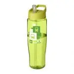 Printed H2O Active Tempo Spout Lid Bottle in light green with light green lid and printed logo