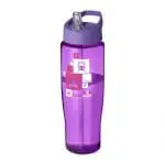 Printed H2O Active Tempo Spout Lid Bottle 700ml in purple with purple lid and printed logo