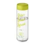 Promotional H2O Active Vibe Screw Lid Bottle in clear with light green lid and printed logo