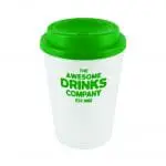 Branded Haddon Take Out Mug 350ml with Green Lid