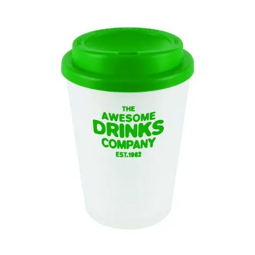 Branded Haddon Take Out Mug 350ml with Green Lid