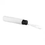 Promotional Ida Telescopic umbrella in white with sleeve and handle with printed logo