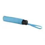 Promotional Ida Telescopic umbrella in light blue with sleeve and handle with printed logo