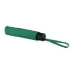 Branded Ida Telescopic umbrella in green with sleeve and handle with printed logo