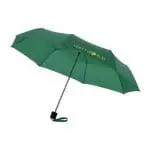 Branded Ida Telescopic umbrella in green with printed logo