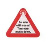 Branded Sign for Car or Shop Windows in Warning Triangle Shape