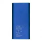 Promotional blue metal powerbank with printed logo