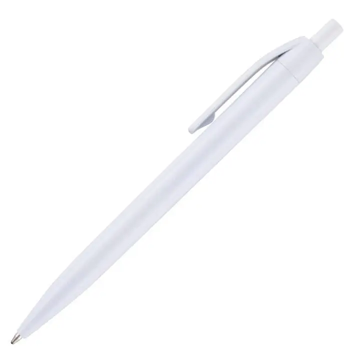 Promotional Kane colour ball pen in white with printed logo