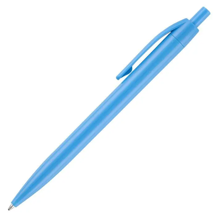 Promotional Kane colour ball pen in light blue with printed logo