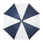 Promotional Golf Umbrella with Wooden Handle with printed logo top view