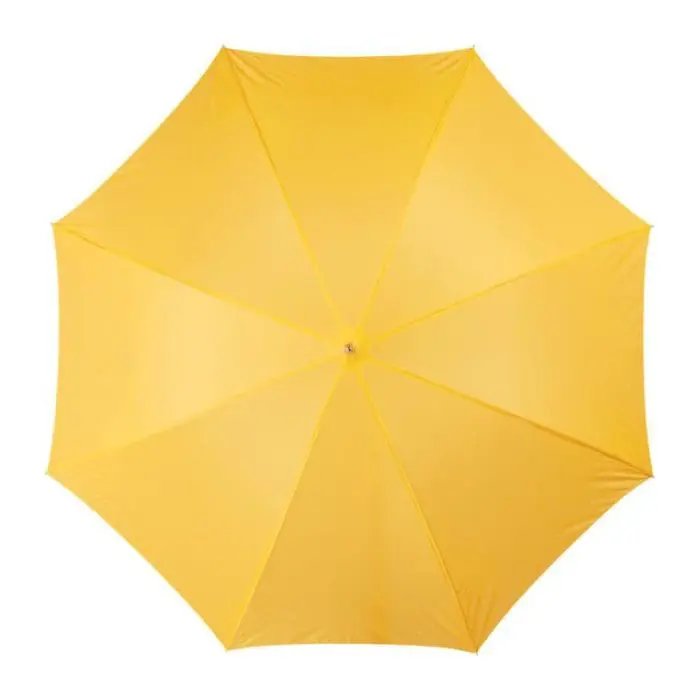 Personalised Auto Open Umbrella with Wooden Handle and printed logo top view