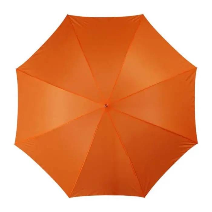 Personalised Auto Open Umbrella with Wooden Handle and printed logo top view