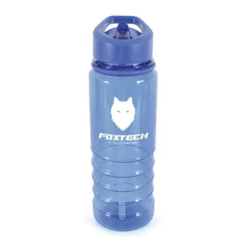 Branded Lottie sports bottle 750ml in blue with printed logo