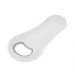 Promotional white plastic magnetic bottle opener for printed logo