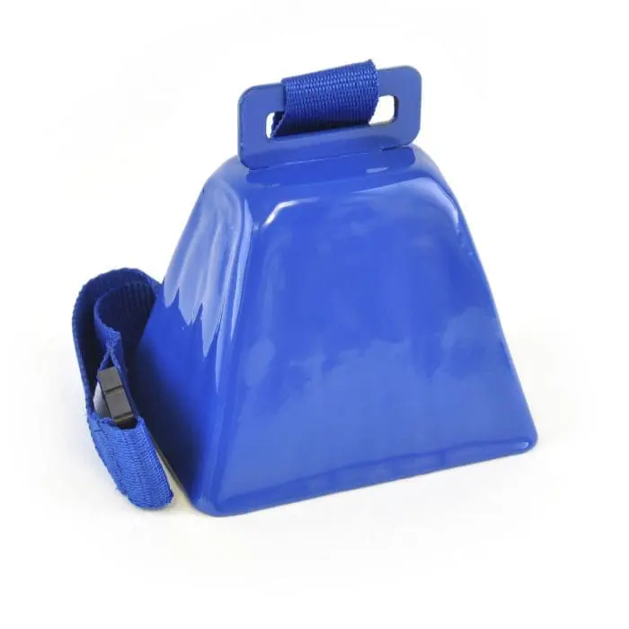 Branded Metal Cow Bell in Blue