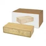 Promotional bamboo wireless charger with clock in presentation box with printed logo