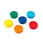 Assorted colours of mini tube lids