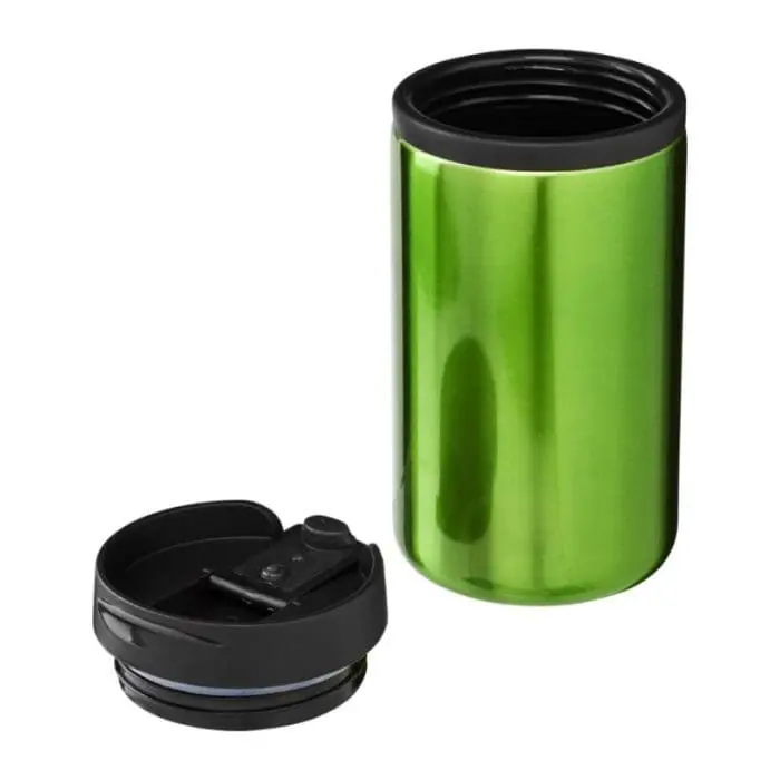 Branded Mojave Insulated Travel Mug 300ml in Green with Black Lid