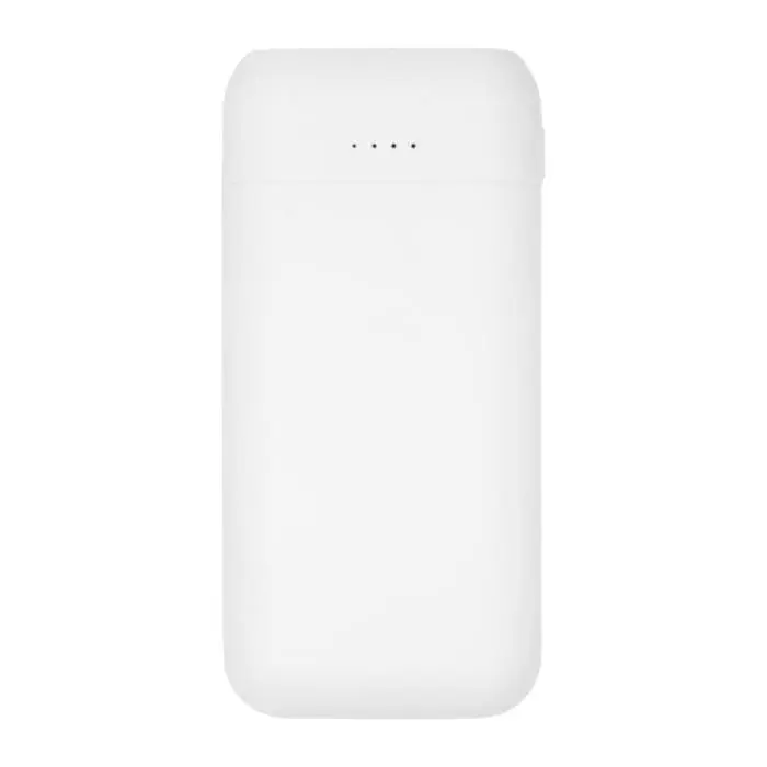 Branded white high density power bank with printed logo