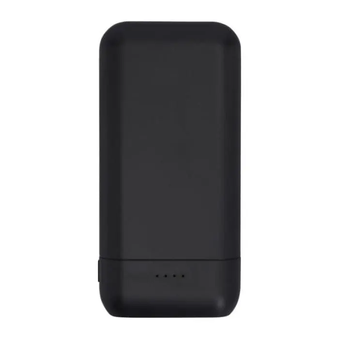 Promotional black high density power bank with printed logo