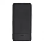 Custom-branded black plastic high density power bank with printed logo